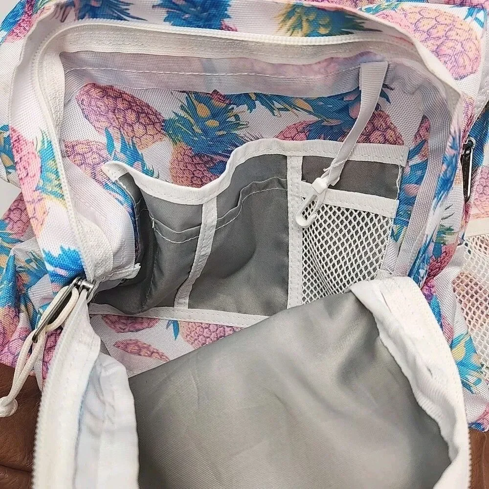 Jansport Trans Backpack Bag Tote Pink Pineapple School 18